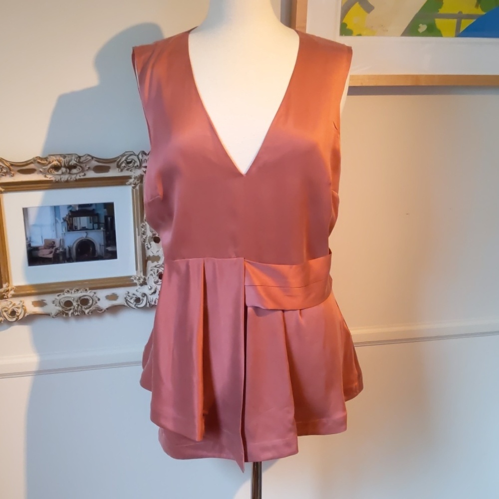 1920s inspired Banana Republic silk blouse. 16 NWT